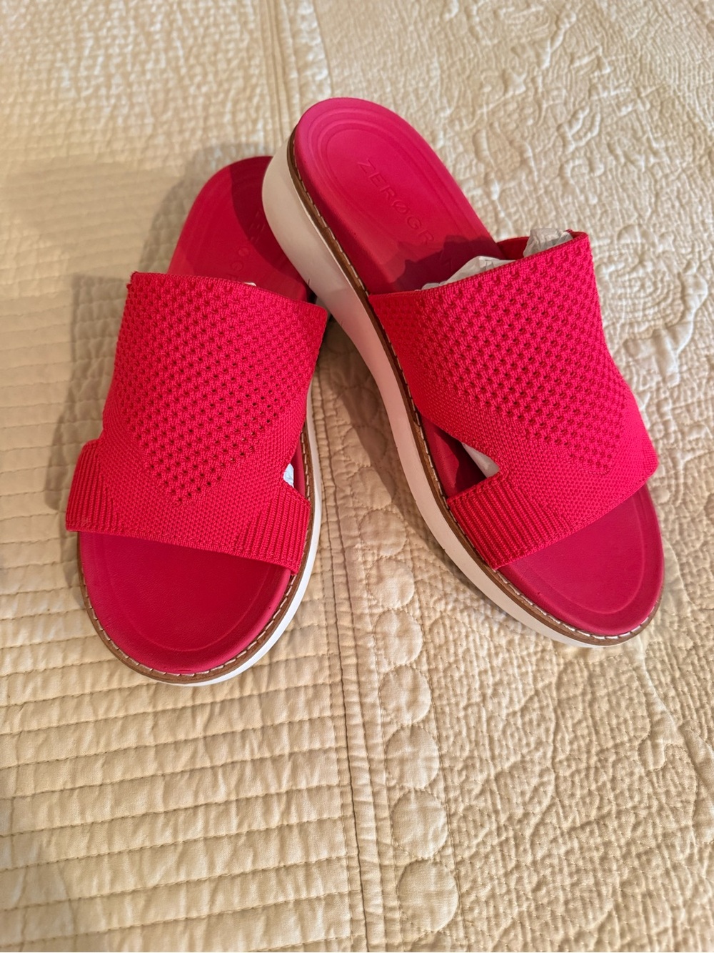 Cole Haan Hot Pink Knit Slip-On Sneaker